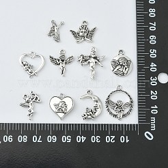100Pcs 10 Styles Tibetan Style Alloy Pendants&nbsp;TIBEP-CJ0003-05