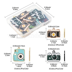 25Pcs 8 Styles Alloy Enamel Pendants&nbsp;ENAM-FS0003-13