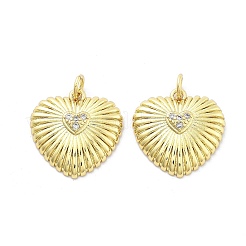 Brass Micro Pave Cubic Zirconia Pendants&nbsp;KK-Q006-19G