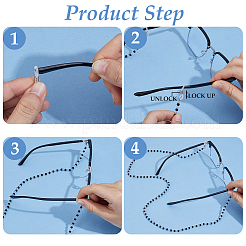 3Pcs 3 Colors Plastic Pearl & Glass Bead Strap for Eyeglasses&nbsp;AJEW-CY0002-18