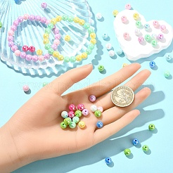 243Pcs 9 Colors Opaque Acrylic Beads&nbsp;MACR-YW0003-69