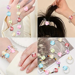 30Pcs 3 Styles UV Plating Resin Beads&nbsp;RESI-YW0005-80