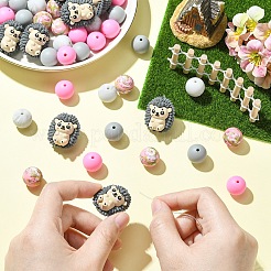 25Pcs 5 Styles Food Grade Eco-Friendly Silicone Beads&nbsp;SIL-YW0002-24