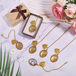 DIY Oval Alloy Bachelor's Hat Pendant Decoration Making Kits&nbsp;HJEW-GL00019