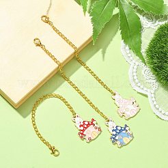 Rabbit with Mushroom House Alloy Enamel Wine Glass Charm&nbsp;HJEW-JM01360
