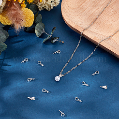 12Pcs 925 Sterling Silver Cup Pearl Bail Pin Pendants&nbsp;STER-ME0001-46