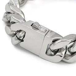 304 Stainless Steel Cuban Link Chain Bracelets for Men&nbsp;BJEW-B102-07P
