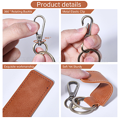 6Pcs 6 Colors Alloy Keychain&nbsp;HJEW-GL0001-18