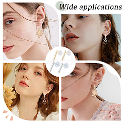 40Pcs 2 Colors Brass Stud Earring Findings&nbsp;KK-BBC0002-80