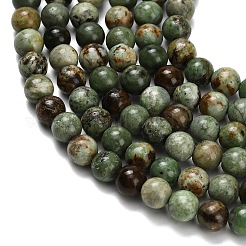 Natural Green Opal Beads Strands&nbsp;G-L642-B14-6mm