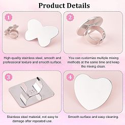 Alloy & 430 & 410 Stainless Steel Palette and Double Head Spoon Palette Spatulas Stick Rod&nbsp;MRMJ-FG0001-13