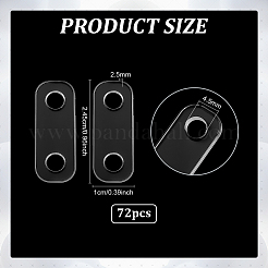 72Pcs Transparent Acrylic Connector Charms&nbsp;TACR-PH0002-01
