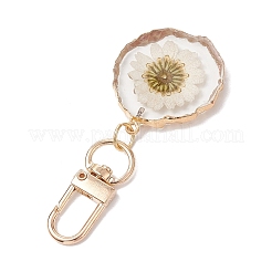 Inner Dried Flower Resin Pendant Decoration&nbsp;HJEW-JM02663-02