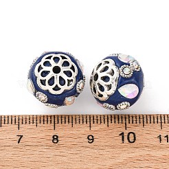 Handmade Resin Indonesia Round Beads&nbsp;IPDL-P005-07AS-02