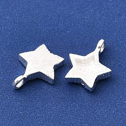 925 Sterling Silver Textured Star Charms&nbsp;STER-K188-09A-S