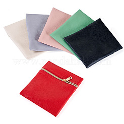 6Pcs 6 Colors Imitation Leather Jewelry Storage Zipper Bags&nbsp;ABAG-TA0001-72A