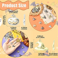 30Pcs 6 Styles Halloween Themes Alloy Pendants&nbsp;FIND-CJ0005-47