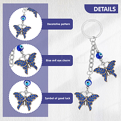 5Pcs 5 Style Zinc Alloy Keychain&nbsp;KEYC-PH0001-48