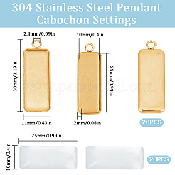 DIY Rectangle Pendant Making Kits&nbsp;DIY-SC0033-98