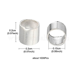 Brass Crimp Beads&nbsp;KK-YW0002-02S