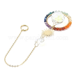 Glass Teardrop Pendant Decorations&nbsp;HJEW-JM01168