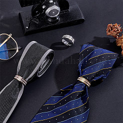 3Pcs 3 Colors Stainless Steel Rhinestone Plain Band Rings&nbsp;RJEW-GA0001-09