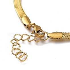 Unisex 304 Stainless Steel Herringbone Chain Bracelets&nbsp;X-BJEW-O177-01A-G