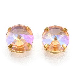 Flat Round Moonlight Effect Sew on Rhinestone&nbsp;GLAA-B010-04B-03