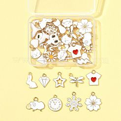 40Pcs 20 Styles Alloy Enamel Pendants&nbsp;ENAM-FS0003-32