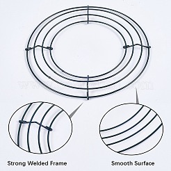 2Pcs Round Iron Wreath Frames&nbsp;AJEW-SP0002-95