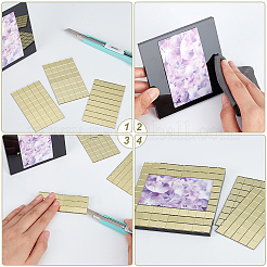 Square Adhesive Glass Cabochons Sheets&nbsp;DIY-WH0308-257