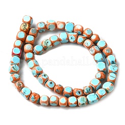 Dyed Natural Magnesite Beads Strands&nbsp;G-L617-B01-8mm-01
