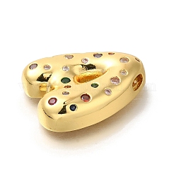 Brass Cubic Zirconia Pendants&nbsp;KK-M295-13G-A