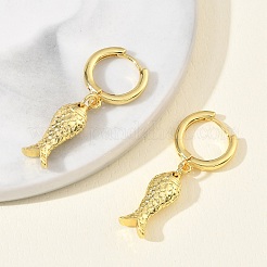 Brass Hoop Dangle Earrings for Women&nbsp;EJEW-A167-16G