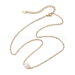 Natural Cultured Freshwater Pearl Pendant Necklaces&nbsp;NJEW-JN05134-01