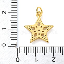 Rack Plating Brass Micro Pave Cubic Zirconia Pendants&nbsp;KK-Z063-25G