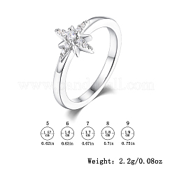 S925 Silver Zircon Star Jewelry Set Earrings Necklace Ring Elegant Fashion Accessories&nbsp;RI1010-6