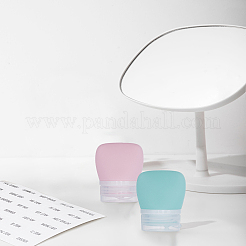 2Pcs 2 Colors Silicone Flip Top Cap Bottles&nbsp;AJEW-LP0005-68B