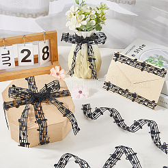 20 Yards Polyester Musical Note Lace Trim Ribbon&nbsp;OCOR-GF0004-44B