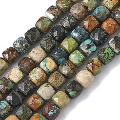 Natural African Turquoise(Jasper) Beads Strands&nbsp;G-L651-D02-6x6mm