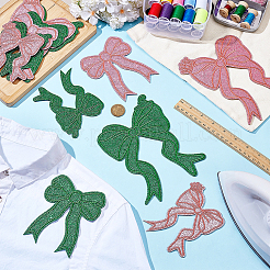 12Pcs 2 Colors Polyester Iron on/Sew On Patches&nbsp;PATC-FG0003-07