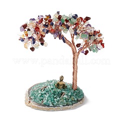 Natural Gemstone Tree Display Decoration&nbsp;DJEW-G027-02RG-02