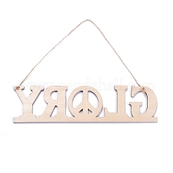 Density Board Wooden Wall Ornament Doorplate Pendants&nbsp;HJEW-C004-20
