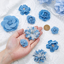 10Pcs 7 Styles Denim Flower for Clothes Garment Accessories Decorative&nbsp;DIY-HS0001-82A