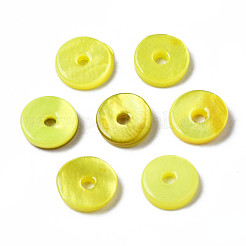 Spray Painted Natural Freshwater Shell Beads&nbsp;SHEL-N026-143A-02