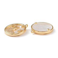 Real 18K Gold Plated Brass Micro Pave Clear Cubic Zirconia Pendants&nbsp;ZIRC-Z007-22C