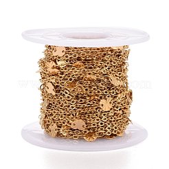 PVD Vacuum Plating 304 Stainless Steel Heart Link Chains&nbsp;CHS-E006-12G