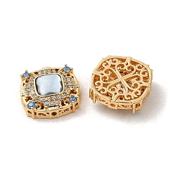Brass Micro Pave Cubic Zirconia Multi-Strand Links&nbsp;KK-M270-48G