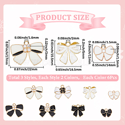 48Pcs 8 Styles Alloy Enamel Pendants&nbsp;ENAM-SC0006-41