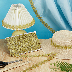 Polyester Wavy Lace Ribbon&nbsp;OCOR-WH0082-365A